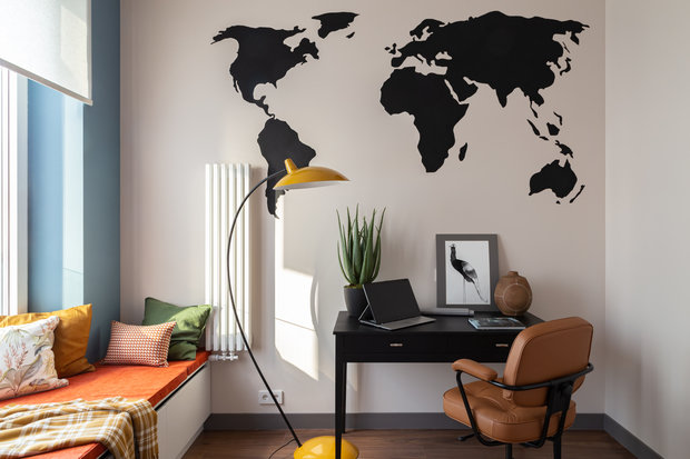 Фотография: Кабинет в стиле Современный, Проект недели, Москва, 4 и больше, Более 90 метров, Анастасия Гладышева – фото на INMYROOM