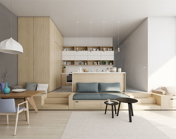 Фотография: Гостиная в стиле Минимализм, Квартира, Дом, Miele, Гид – фото на INMYROOM