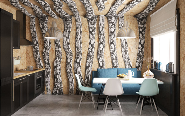 Фото из портфолио Интерьер из плит OSB – фотографии дизайна интерьеров на INMYROOM