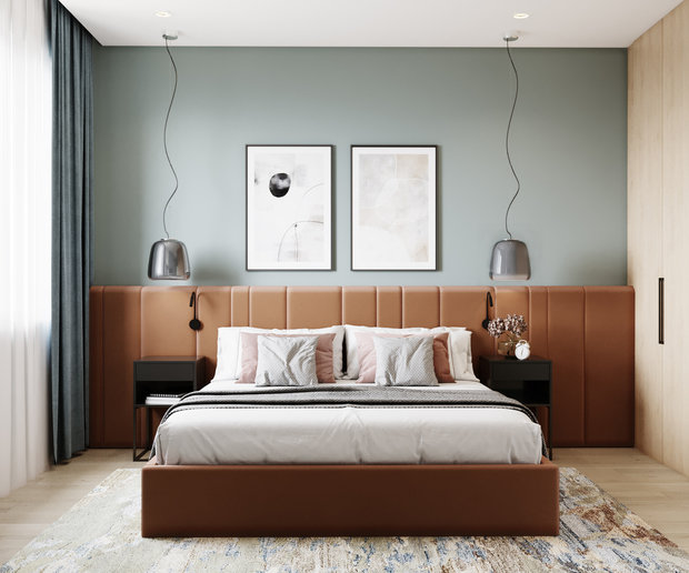 Фотография: Спальня в стиле Современный, Квартира, Проект недели, Екатеринбург, 2 комнаты, 60-90 метров, Екатерина Третьякова – фото на INMYROOM