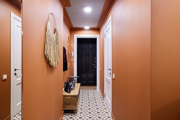 Фотография: Прихожая в стиле Скандинавский, Эклектика, Винтажный, Малогабаритная квартира, Квартира, Проект дня, Санкт-Петербург, 2 комнаты, 40-60 метров, Эльнара Майылова – фото на INMYROOM