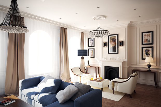 Фото из портфолио Американская классика в петербургском старом фонде – фотографии дизайна интерьеров на INMYROOM