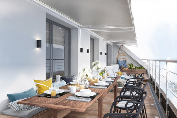 Фотография: Терраса в стиле Современный, Квартира, Проект недели, Санкт-Петербург, Более 90 метров, Projector Studio – фото на INMYROOM