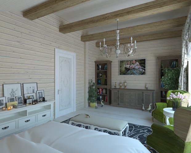 Фото из портфолио Сруб Прованс – фотографии дизайна интерьеров на INMYROOM
