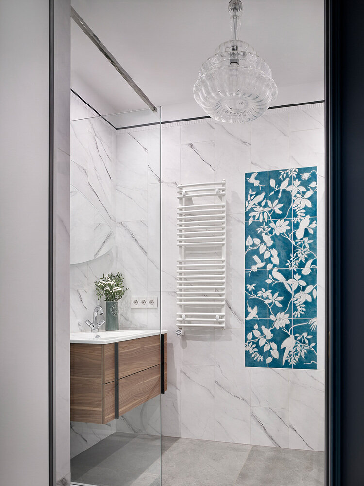 Фотография: Ванная в стиле Современный, Квартира, Проект недели, Москва, Монолитный дом, 3 комнаты, 40-60 метров, Анастасия Холопцева – фото на INMYROOM