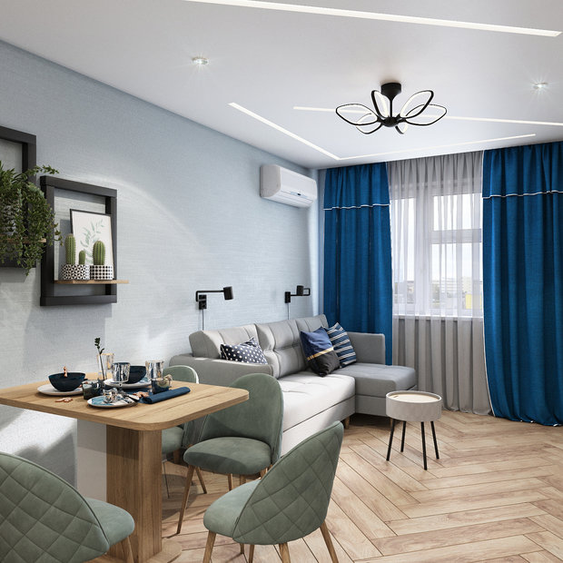 Фото из портфолио Квартира 61,4 м2 (2020) – фотографии дизайна интерьеров на INMYROOM