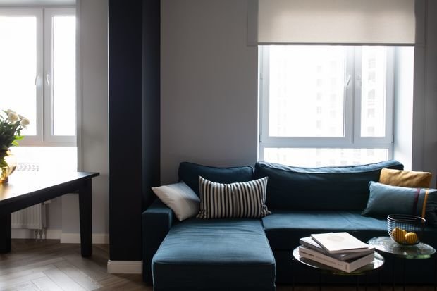 Фотография: Гостиная в стиле Минимализм, Современный, Квартира, Проект дня, Москва, Buro Brainstorm, 3 комнаты, 60-90 метров – фото на INMYROOM