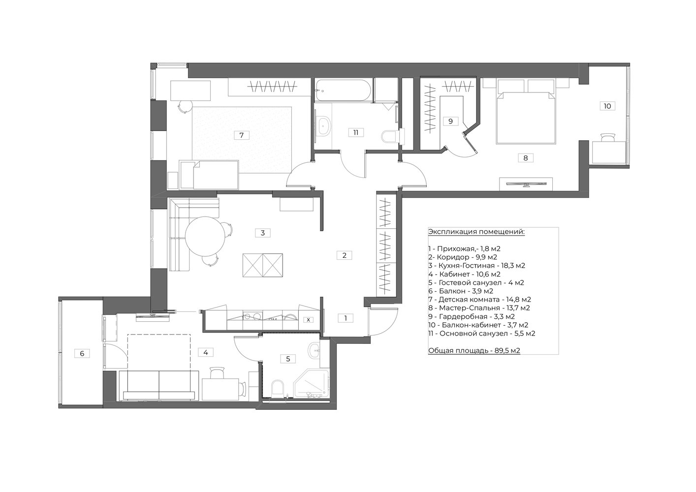 Фотография: Планировки в стиле , Современный, Квартира, Проект недели, Москва, 3 комнаты, Более 90 метров, Студия Татьяны Архиповой, Татьяна Архипова – фото на INMYROOM Фотография: Планировки в стиле , Современный, Квартира, Проект недели, Москва, 3 комнаты, Более 90 метров, Студия Татьяны Архиповой, Татьяна Архипова – фото на INMYROOM