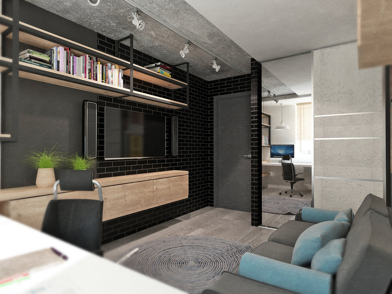 Фотография: Гостиная в стиле Лофт, Квартира, Дома и квартиры, IKEA, Проект недели, Cosmorelax – фото на INMYROOM