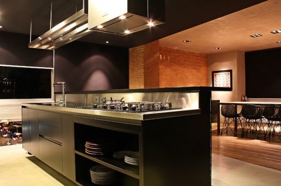 Фотография: Кухня и столовая в стиле Лофт, Квартира, Дома и квартиры, Сан-Паулу – фото на INMYROOM