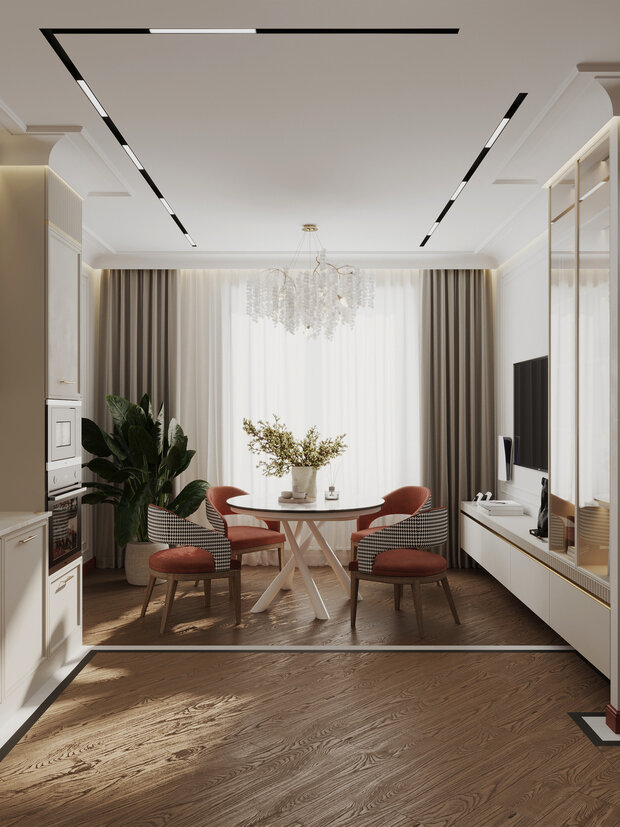 Фото из портфолио Дизайн интерьера квартиры в ЖК «Метрополия» в стиле современная классика – фотографии дизайна интерьеров на INMYROOM
