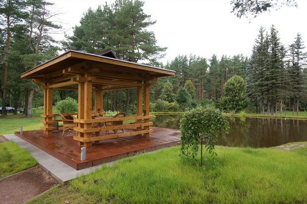 Фото из портфолио Беседка в японском стиле (пригород Санкт-Петербурга) – фотографии дизайна интерьеров на INMYROOM