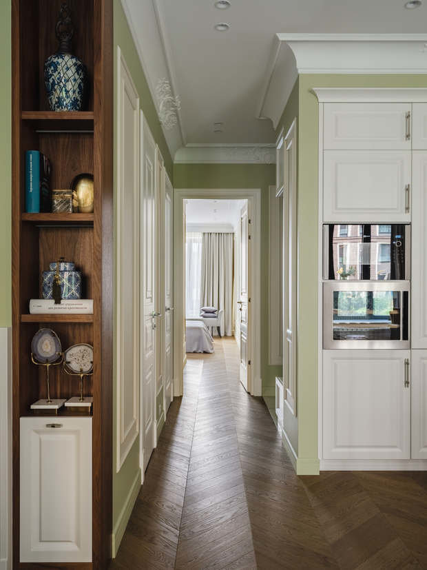 Фотография: Кухня и столовая в стиле Классический, Современный, Квартира, Проект недели, Москва, 2 комнаты, 60-90 метров, Анна Коробко, D.A.interior design, Дмитрий Коробко – фото на INMYROOM