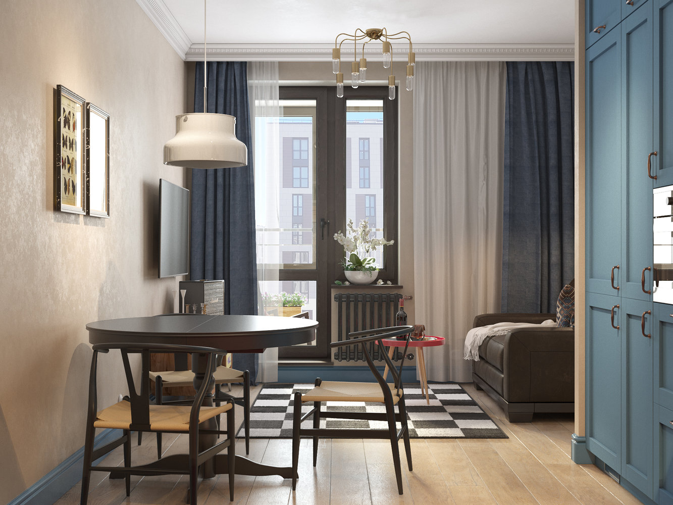 Фотография: Кухня и столовая в стиле Современный, Эклектика, Квартира, Проект недели, Санкт-Петербург, Cubiq Studio, Монолитный дом, 1 комната, 40-60 метров, ЖК «Николаевский Ансамбль» – фото на INMYROOM Фотография: Кухня и столовая в стиле Современный, Эклектика, Квартира, Проект недели, Санкт-Петербург, Cubiq Studio, Монолитный дом, 1 комната, 40-60 метров, ЖК «Николаевский Ансамбль» – фото на INMYROOM