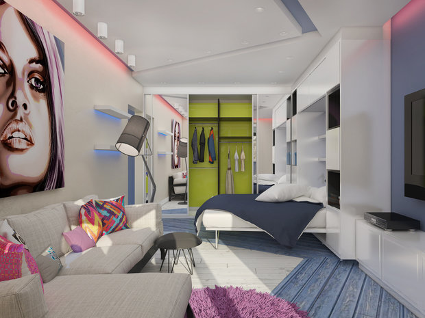 Фото из портфолио Квартира в стиле поп арт – фотографии дизайна интерьеров на INMYROOM