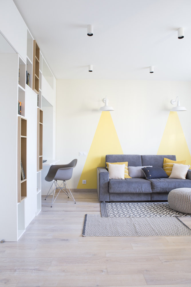 Фотография: Гостиная в стиле Скандинавский, Современный, Квартира, Проект недели, Мария Шумская, Московская область, Монолитный дом, 2 комнаты, 40-60 метров, Анна Явишкина, Sweet Home – фото на INMYROOM Фотография: Гостиная в стиле Скандинавский, Современный, Квартира, Проект недели, Мария Шумская, Московская область, Монолитный дом, 2 комнаты, 40-60 метров, Анна Явишкина, Sweet Home – фото на INMYROOM