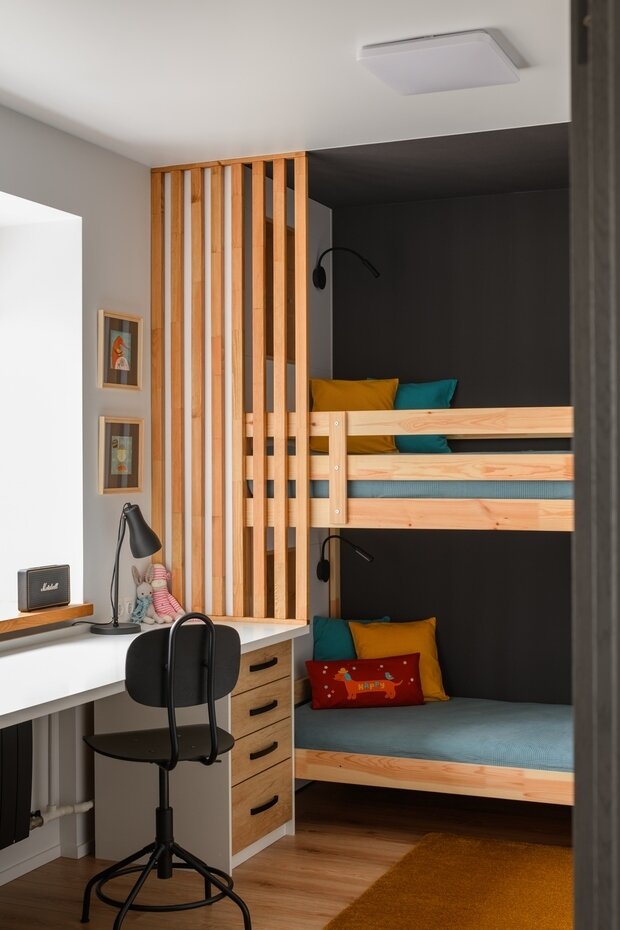 Фотография: Детская в стиле Современный, Квартира, Проект недели, Липецк, Хрущевка, Кирпичный дом, 3 комнаты, 60-90 метров, Наталия Сытникова – фото на INMYROOM