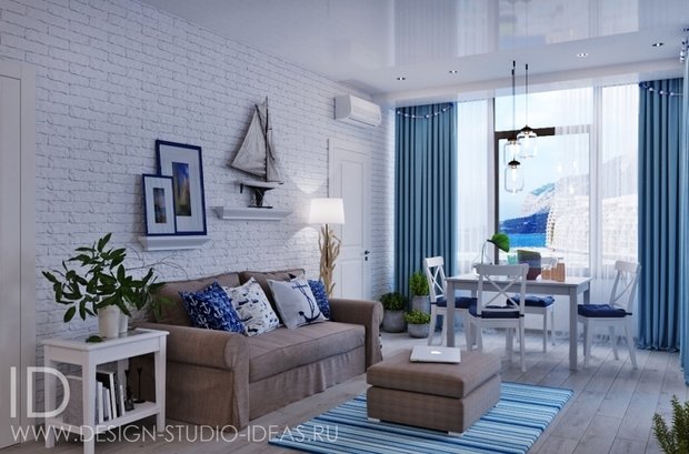 Фото из портфолио МОРСКАЯ РОМАНТИКА В ЛАСПИ, 52 М² – фотографии дизайна интерьеров на INMYROOM