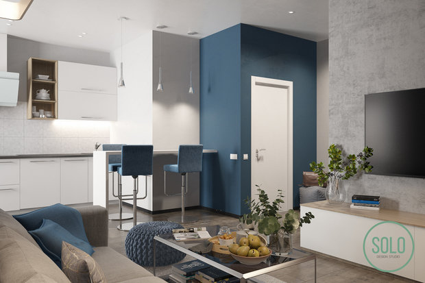 Фото из портфолио White&Blue – фотографии дизайна интерьеров на INMYROOM