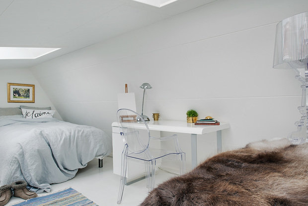 Фотография: Спальня в стиле Скандинавский, Малогабаритная квартира, Квартира, Дома и квартиры – фото на INMYROOM