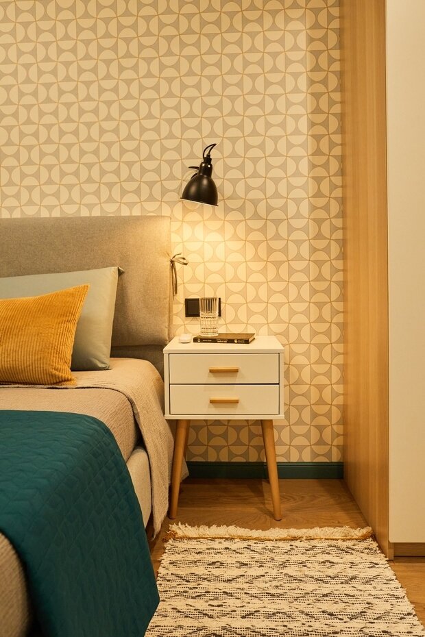 Фотография: Спальня в стиле Скандинавский, Современный, Проект недели, Москва, 3 комнаты, 40-60 метров, Ольга Коркина – фото на INMYROOM