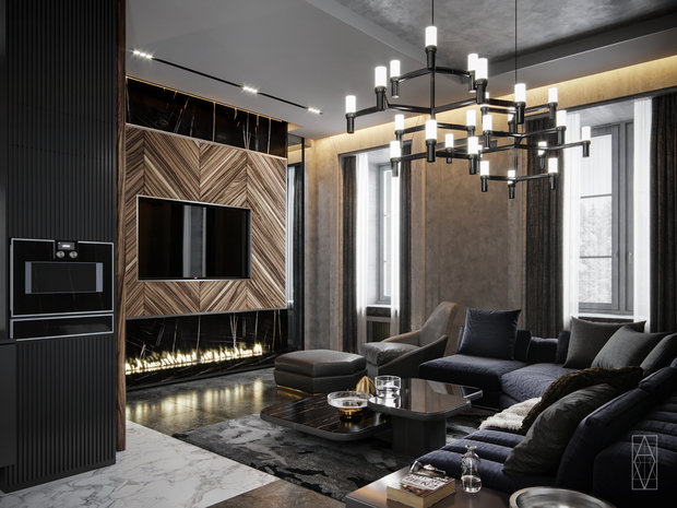 Фото из портфолио Интерьер кв в Москве 180м2 – фотографии дизайна интерьеров на INMYROOM