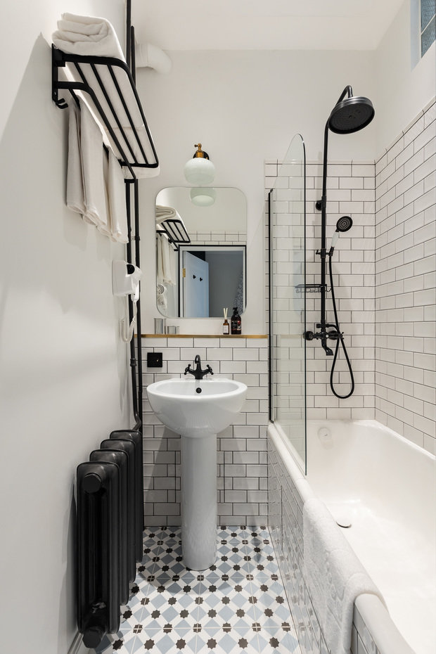 Ванная комната и санузел покрашены краской Düfa для влажных помещений, цвет «Бумага».