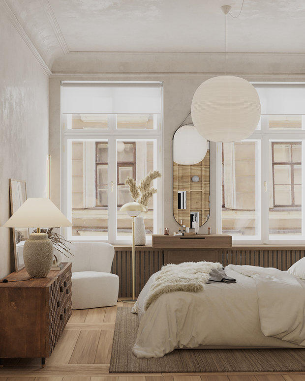 Фотография: Спальня в стиле Эклектика, Квартира, Проект недели, Санкт-Петербург, 3 комнаты, Более 90 метров, Дарья Лёхова – фото на INMYROOM