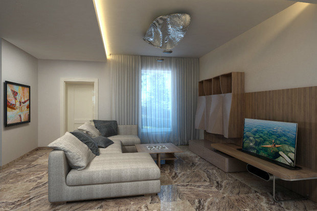 Фото из портфолио Гостиная и Кухня. Таунхаус Подмосковье. – фотографии дизайна интерьеров на INMYROOM