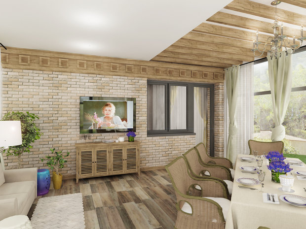 Фото из портфолио Коттедж «Прогулка» в классическом американском стиле с элементами лофта и востока – фотографии дизайна интерьеров на INMYROOM