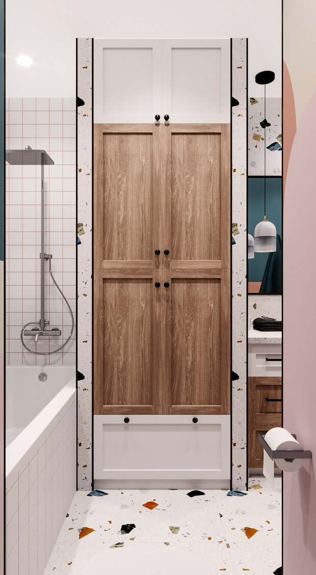 Фотография: Ванная в стиле Скандинавский, Современный, Эклектика, Квартира, Проект недели, Санкт-Петербург, 3 комнаты, Более 90 метров, VizDiz, Илона Ореховская – фото на INMYROOM