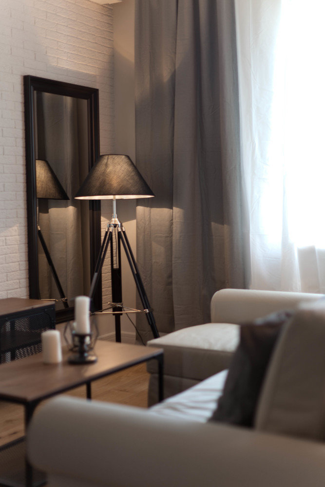 Фотография: Гостиная в стиле Современный, Лофт, Скандинавский, Квартира, Проект недели, Москва, Сталинка, 2 комнаты, 40-60 метров, Анна Сухая – фото на INMYROOM