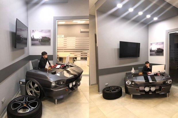 Фото из портфолио Рабочий стол из Ford Mustang – фотографии дизайна интерьеров на INMYROOM