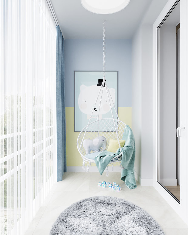 Фотография: Балкон в стиле Современный, Квартира, Проект недели, Санкт-Петербург, Елена Иванова, 3 комнаты, Более 90 метров – фото на INMYROOM