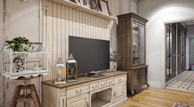 Фотография: Гостиная в стиле Прованс и Кантри, Квартира, Проект недели, Москва, Монолитный дом, 4 и больше, Более 90 метров, Дарья Мисюра, ЖК «Соколиное гнездо» – фото на INMYROOM