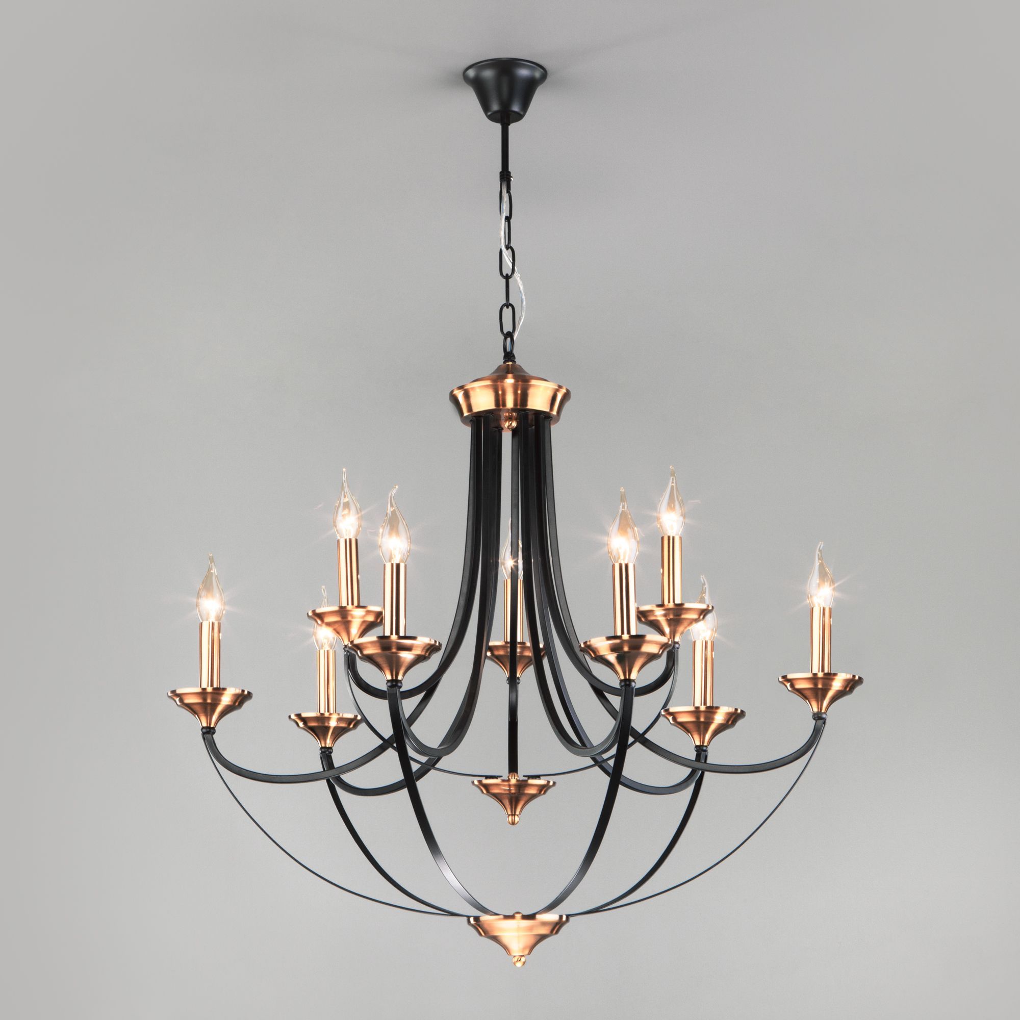 Подвесная люстра Lazzaro черного цвета