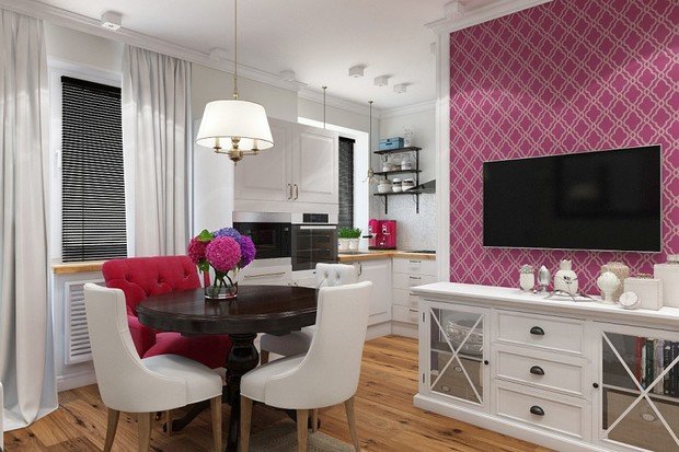 Фото из портфолио Кухня-гостиная в современном легком стиле – фотографии дизайна интерьеров на INMYROOM