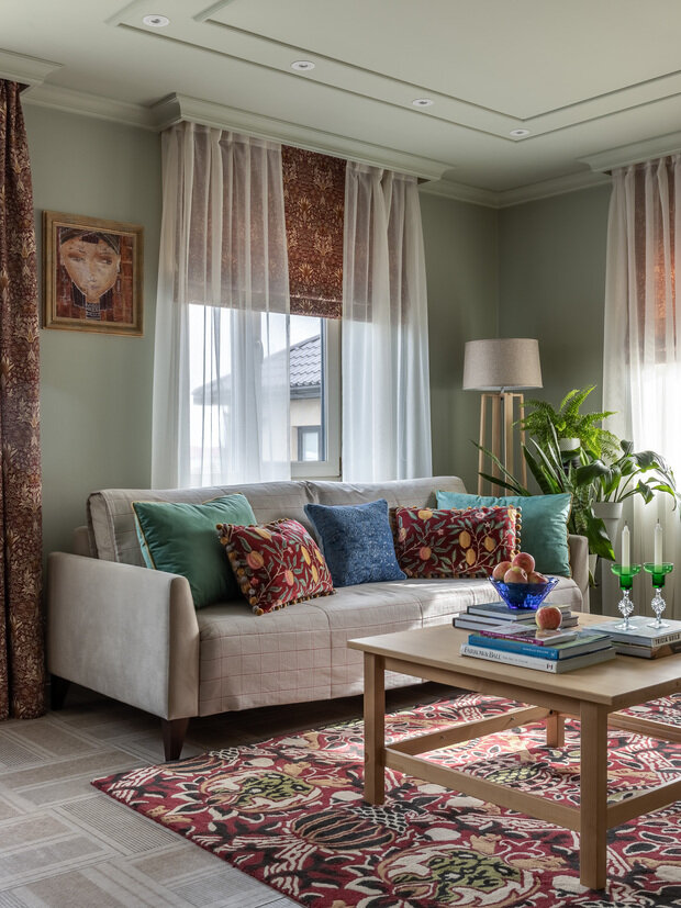 Фотография: Гостиная в стиле Прованс и Кантри, Дом, Проект дня, Дом и дача, Кирпичный дом, 4 и больше, Более 90 метров, Башкортостан, Лилия Асфандиярова, прованс/винтаж – фото на INMYROOM