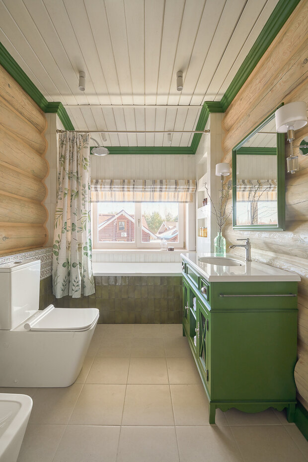 Фотография: Ванная в стиле Прованс и Кантри, Винтажный, Дом, Проект недели, Дом и дача, Ирина Васильева, 4 и больше, Более 90 метров, студия SVETLITSA, Калязин, Александра Лапина – фото на INMYROOM