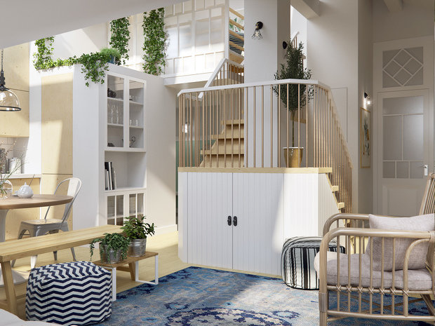 Фотография: Кухня и столовая в стиле Скандинавский, Эко, Эклектика, Квартира, Проект недели, Красногорск, Московская область, 4 и больше, 60-90 метров, Маргарита Рассказова, КП «Этюд Фэмили Клаб» – фото на INMYROOM