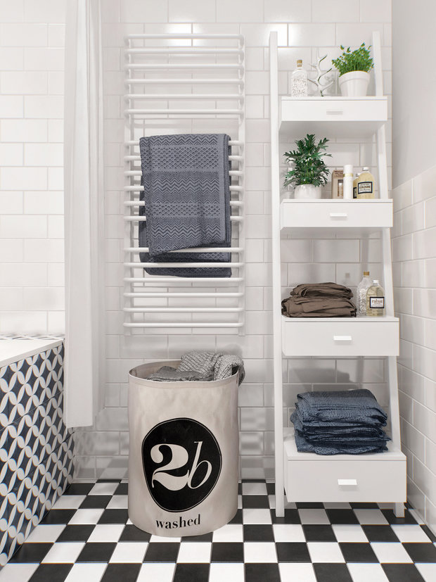 Фотография: Ванная в стиле Лофт, Современный, Скандинавский, Квартира, Дома и квартиры, Проект недели – фото на INMYROOM