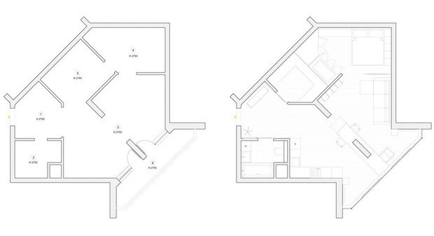 Фото из портфолио Перепланировка квартиры в Киеве от Lugerin Architects – фотографии дизайна интерьеров на INMYROOM