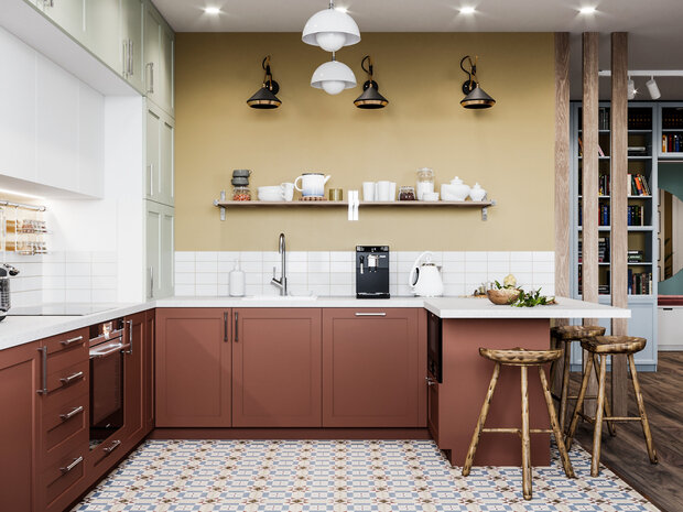 Фотография: Кухня и столовая в стиле Современный, Эклектика, Квартира, Проект недели, Санкт-Петербург, 3 комнаты, Более 90 метров, VizDiz, Илона Ореховская – фото на INMYROOM