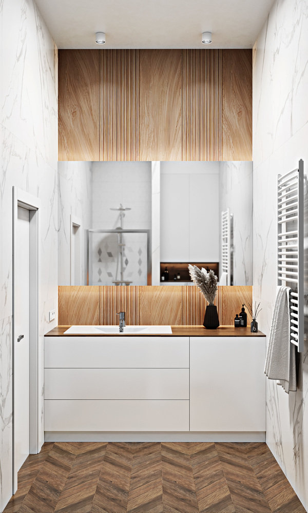 Фотография: Ванная в стиле Современный, Квартира, Студия, Проект недели, Москва, до 40 метров, 40-60 метров, Александра Гартке – фото на INMYROOM Фотография: Ванная в стиле Современный, Квартира, Студия, Проект недели, Москва, до 40 метров, 40-60 метров, Александра Гартке – фото на INMYROOM