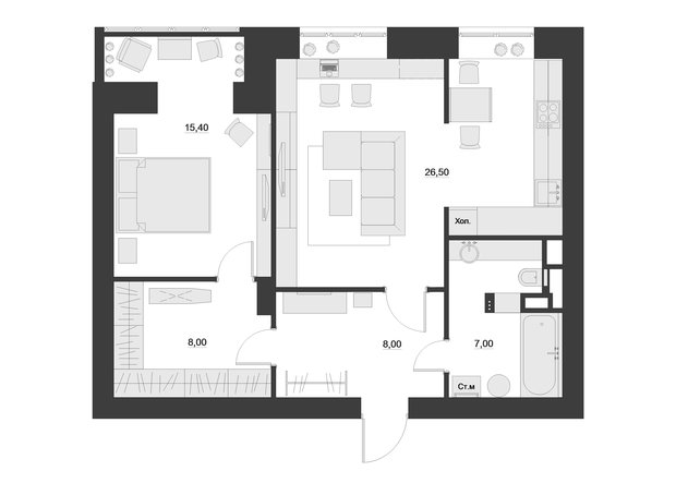 Фото из портфолио IKEA рулит! Бюджетная квартира – фотографии дизайна интерьеров на INMYROOM