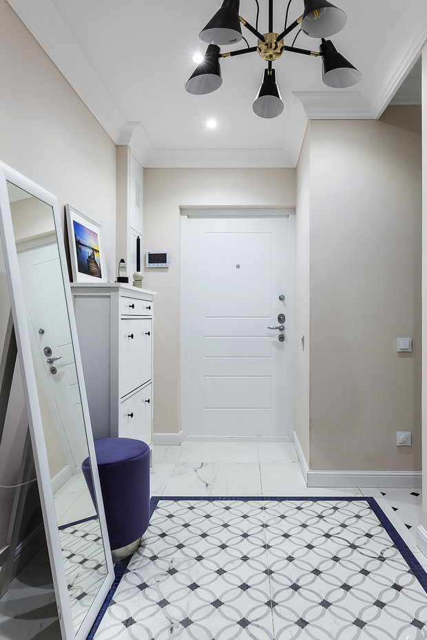 Фотография: Прихожая в стиле Скандинавский, Современный, Квартира, Проект недели, Московский, 2 комнаты, 40-60 метров, Вероника Князева – фото на INMYROOM