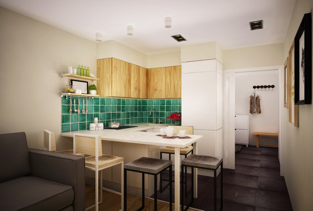 Фотография: Кухня и столовая в стиле Скандинавский, Современный – фото на INMYROOM