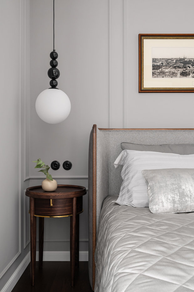 Фотография: Спальня в стиле Классический, Современный, Квартира, Проект дня, Москва, 2 комнаты, 40-60 метров, Ксения Елисеева – фото на INMYROOM
