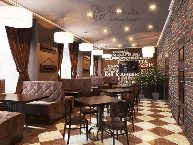 Фото из портфолио сеть кафе Si Coffee – фотографии дизайна интерьеров на InMyRoom.ru