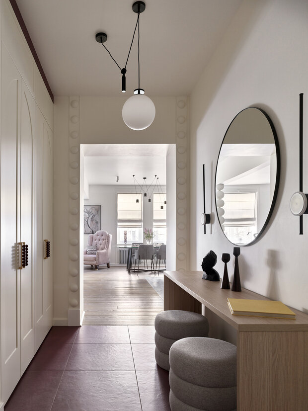 Фотография: Прихожая в стиле Эклектика, Современный, Квартира, Проект дня, Москва, Сталинка, Кирпичный дом, 3 комнаты, Более 90 метров, Ирина Фролочкина, Артём Ерыков – фото на INMYROOM